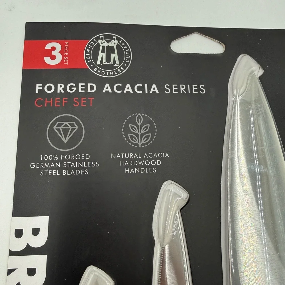 Schmidt Bros Cutlery Chef Knife 3 Piece Set New